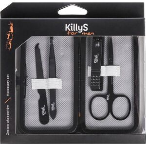 KILLYS For Men Accessory Set zestaw nożyczki do paznokci + obcinaczki do paznokci + pilnik do paznokci + pęseta do depilacji