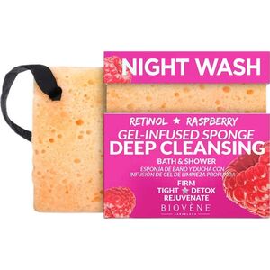 Biovene Night Wash głęboko oczyszczająca gąbka z retinolem i żelem malinowym 75g