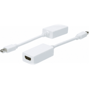 Adapter AV Digitus DisplayPort Mini - HDMI biały (AK-340411-001-W)