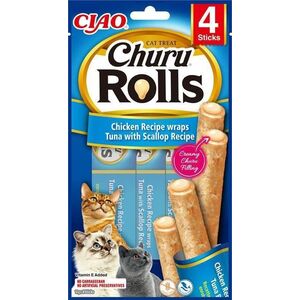 Inaba Foods Churu Rolls Chicken Tuna With Scallop 40g, przysmak dla kota