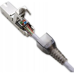 Qoltec Wtyk QOLTEC RJ45 beznarzędziowy STP | CAT6A | JACK PIN | T568B | T568A