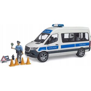 Bruder Sprinter policyjny z figurką policjanta i z modułem światło/dźwięk (02683)