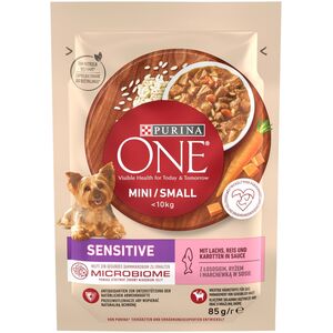 PURINA NESTLE PURINA One Mini/Small Sensitive Łosoś z ryżem - mokra karma dla psa - 85 g