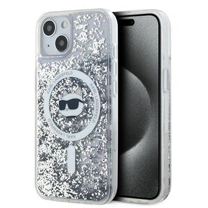 Original Case IPHONE 13 / 14 / 15 Karl Lagerfeld Hardcase Liquid Glitter Choupette Head MagSafe (KLHMP15SLGCHSGH) transparent 3666339285722