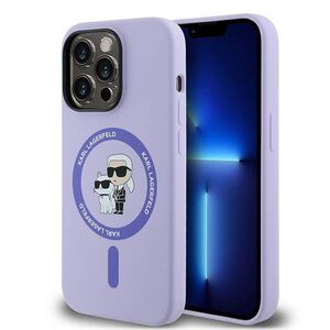 Original Case IPHONE 14 PRO Karl Lagerfeld HC Silicone KC Heads Ring MagSafe (KLHMP14LSCMKCRHU) purple 3666339254308