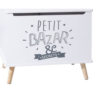 Atmosphera Skrzynia na zabawki „Petit Bazar & Secrets” , pudło na nóżkach do pokoju dziecięcego MDF