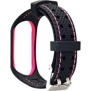 Beline Beline pasek Mi Band 7 Sport czarno-różowy black/pink