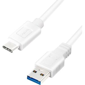 Kabel USB LogiLink USB-A - USB-C 1 m Biały (CU0174)