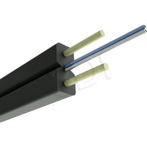 Alantec Kabel światłowodowy FTTH płaski SM 2J 9/125 LSOH Czarny 1000m (FOK-W2J-SM-A-C)