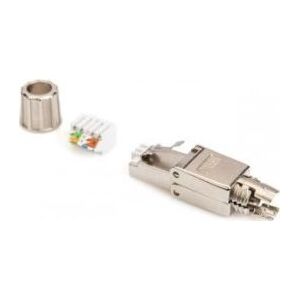 Digitus Wtyk modularny Field Termination Plug RJ45 Cat.6A FTP shielded AWG 22-27 10GbE PoE+ tool free cap and metal latch