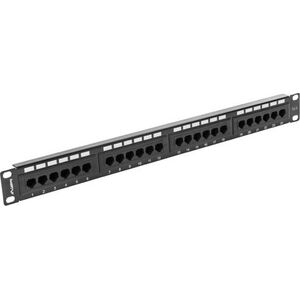 Lanberg Patch panel 1U 19" 24x RJ-45 Cat.6 Black (PPU6-1024-B) 1020346