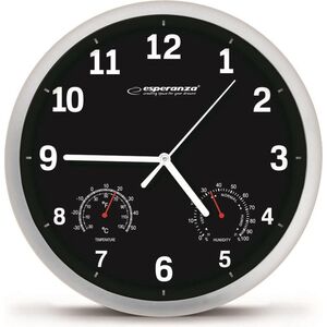 Esperanza Wall Clock Lyon Black (EHC016K)