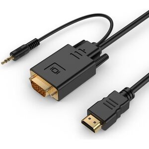 Cable Gembird HDMI - D-Sub (VGA) + Jack 3.5mm 1.8m black (A-HDMI-VGA-03-6)