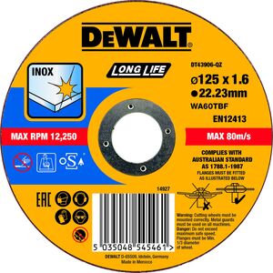 Μεταλλική ασπίδα Dewalt 125x1,6mm (DT43906-QZ) 6420763