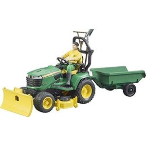 Bruder John Deere tractor with gardener figure