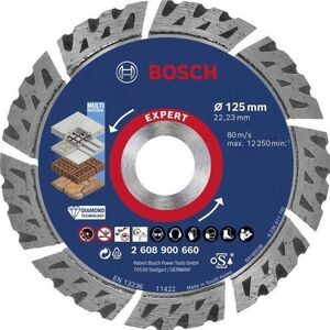 Δίσκος κοπής διαμαντιού Bosch EXPERT MultiMaterial 125 x 22,23 x 2,2 x 12 mm 9917405