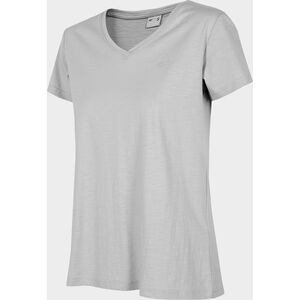 4f Γυναικείο T-shirt H4Z22-TSD352 Cool ανοιχτό γκρι μελανζέ μέγεθος XS 10994298