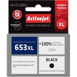 Ink Activejet Ink Activejet AH-653BRX (replacement HP 653XL 3YM75AE Premium 720 black pages)