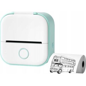 Label printer Phomemo Phomemo T02 Bluetooth thermal printer for photos of stickers Notes Label / White - Green