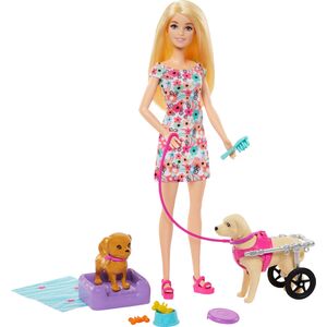 Mattel Barbie Doll and Dog in Stroller Set (HTK37) 13256463