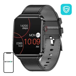 BlitzWolf Smartwatch BlitzWolf BW-HL6 Black Leather (black) 067538  BW-HL6 Black Leather έως και 12 άτοκες δόσεις 5906168436772