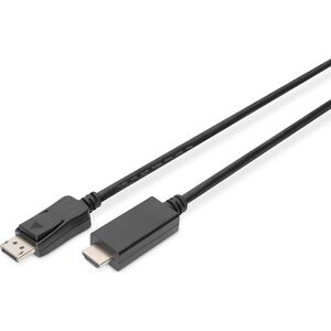 Kabel Digitus DisplayPort - HDMI 1m czarny (AK-340303-010-S)