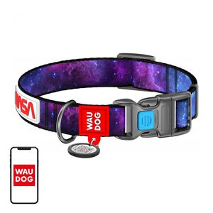 Waudog Nylon dog collar with QR code Waudog "NASA21", size S, w. 15mm 071034  4501-0148 έως και 12 άτοκες δόσεις 4823089337074