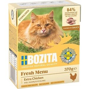 Bozita Bozita Sterilised z Extra Kurczakiem kawałki w sosie kartonik 370g