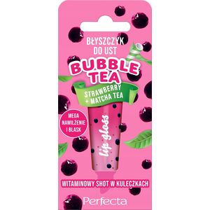 Alkotest PERFECTA_Bubble Tea błyszczyk do ust Strawberry + Matcha 10g