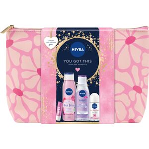 Alkotest NIVEA_SET You got This Rose antyperspirant roll-on 50ml + żel pod prysznic 250ml + pomadka do ust 4,8g + oczyszczająca pianka do twarzy 150ml