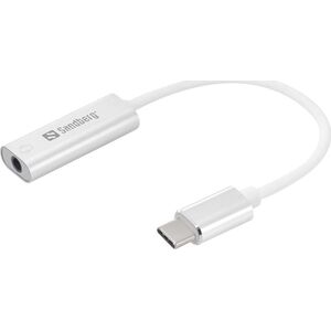 Adapter USB Sandberg USB-C - Jack 3.5mm Biały  (136-27)