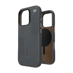 Case Speck Presidio2 Grip ClickLock & MagSafe Apple iPhone 16 Pro (Charcoal Grey / Cool Bronze / White) SPK653 840168540785