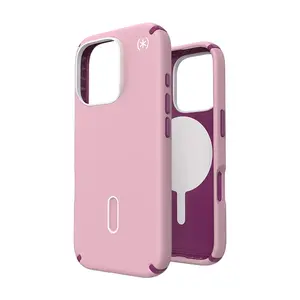 Case Speck Presidio2 Pro ClickLock & MagSafe Apple iPhone 16 Pro (Wednesday Pink / Boysenberry Purple / White) SPK666 840168540747