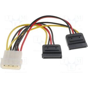 Goobay Molex - SATA x2, 0.13m, Wielokolorowy (68524)