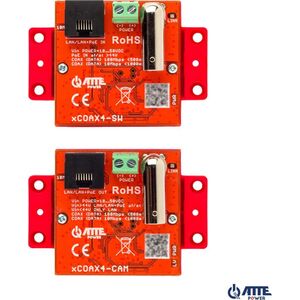 Atte Zestaw aktywnych konwerterów do transmisji Ethernet oraz PoE ATTE xCOAX4-SET