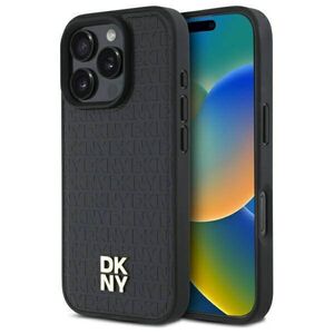 Original Case IPHONE 16 PRO DKNY Hardcase Repeat Pattern Stack Logo MagSafe (DKHMP16LPSHRPSK) black 3666339333645