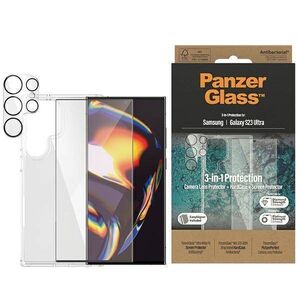 3in1 Set SAMSUNG GALAXY S23 ULTRA PanzerGlass Bundle 3in1 Hardcase + Screen Protector + Camera Lens (0435+7317) transparent 5711724204357