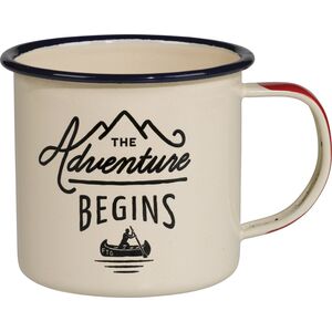 Gentlemens Hardware Kubek kempingowy "Adventure Begins" - 325 ml kremowy | GENTLEMENS HARDWARE