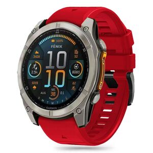 Strap for GARMIN FENIX 5 / 6 / 6 PRO / 7 / 8 / E (47MM) Tech-Protect Silicone red 5906302377107