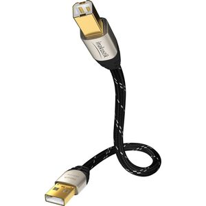 Kabel USB Inakustik USB-A - USB-B 1 m Czarny (00670001)