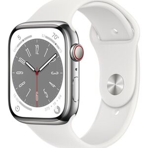 Smartwatch Apple Watch 8 GPS + Cellular 41mm Silver Stainless Steel Biały  (1386401)