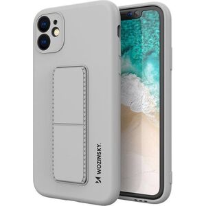 Wozinsky Wozinsky Kickstand Case elastyczne silikonowe etui z podstawką Samsung Galaxy A32 4G szary 9599003 9145576226742