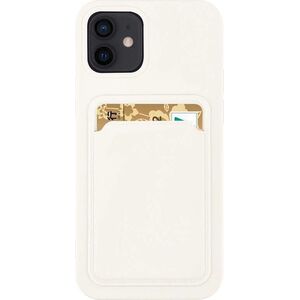 Hurtel Card Case silikonowe etui portfel z kieszonką na kartę dokumenty do Samsung Galaxy A22 4G biały 9599329 9145576230060