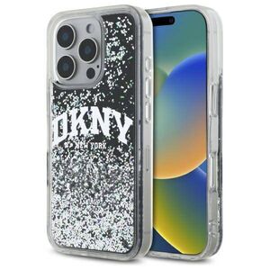 Case IPHONE 16 PRO MAX DKNY Hardcase Liquid Glitter Arch Logo (DKHCP16XLBNAEK) black 3666339336295