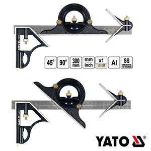 YATO ΓΩΝΙΑ ΠΟΛΛΑΠΛΩΝ ΡΥΘΜΙΣΕΩΝ 300ΜΜ ΥΤ-70772 20070772 ΤΕΜΑΧΙΟ εως 12 άτοκες δόσεις