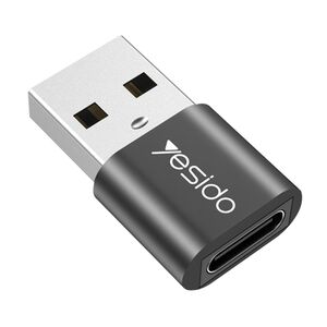 Yesido Adaptor OTG USB la Type-C 5Gbps - Yesido (GS09) - Black 6971050262585 έως 12 άτοκες Δόσεις