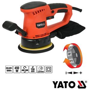 YATO ΤΡΙΒΕΙΟ ΠΕΡΙΣΤΡΟΦΙΚΟ ΕΚΚΕΝΤΡΟ 150ΜΜ/450W YT-82207 20182207 εως 12 άτοκες δόσεις