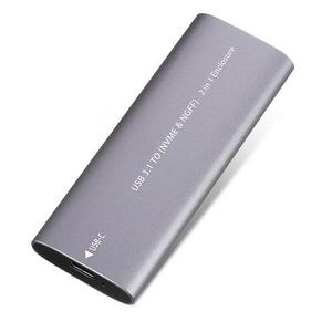 SSD Enclosure No brand SHL-R320, USB 3.1 - M.2 SATA+NVME, Gray - 17756