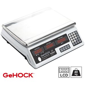 Ψηφιακή Επιτραπέζια Ζυγαριά έως 40kg Λευκή Gehock