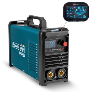 Bormann pro Biw2250 Ηλεκτροκολληση Inverter Αποδοση 250α/60%, Ψηφ.οθονης, Μεγ.ηλεκτροδιο 5mm, Περιλαμβανει Εξαρτηματα 061984 έως 12 Άτοκες Δόσεις